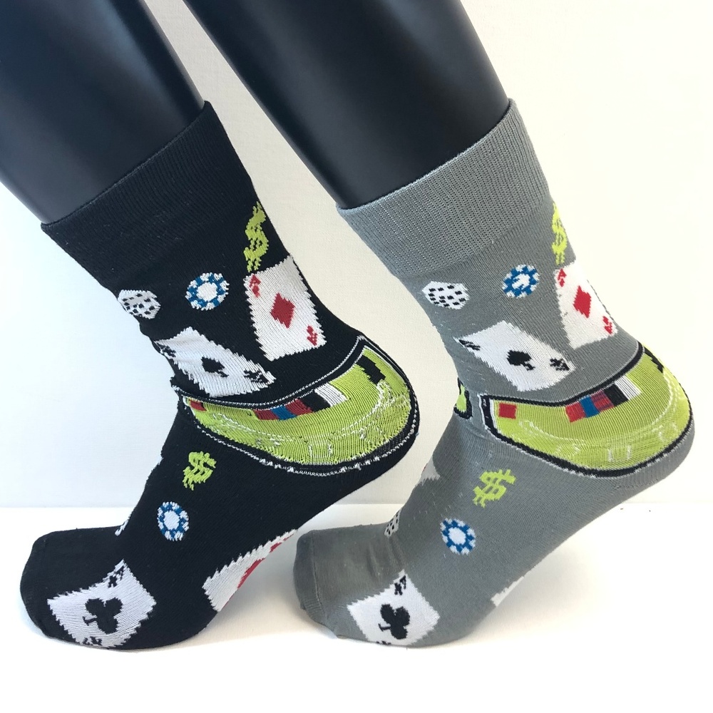 2 Pair FOOZYS Men's Socks - BLACKJACK